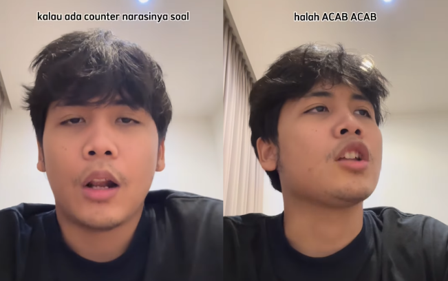 Bintang Emon kritik polisi.